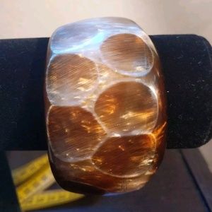 🔴SOLD 🔴 Faux Tortoise Shell Brown White Braclet